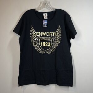 Womens Kenworth Big Rig Trucker Bling T Shirt Black Sz XL Logo Rhinestone Embell